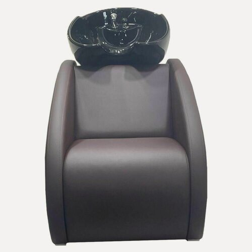 Изображение товара Парикмахерская мойка "Пума", коричневый - черная глубокая раковина