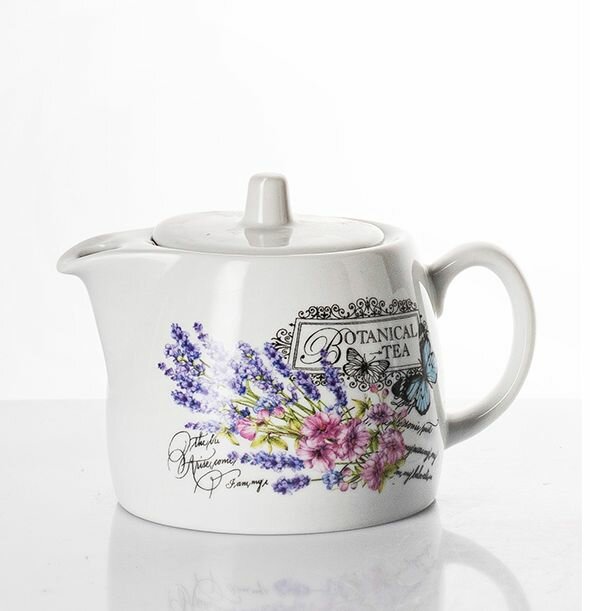фото Чайник заварочный фарфоровый 400 мл Добруш "Прованс Botanika tea" ф. Тренд