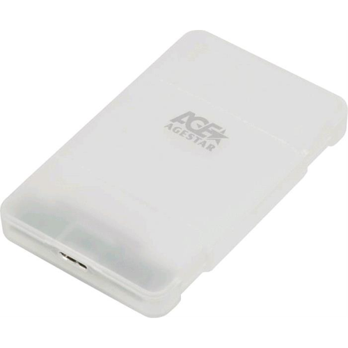 Внешний корпус для HDD/SSD AgeStar 3UBCP1-6G SATA пластик белый 2.5"