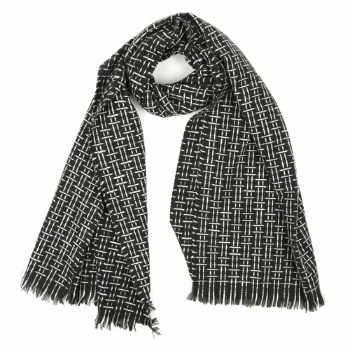 Шарф FABRETTI,190х68 см, one size, черный шарф fabretti 190х30 см one size черный