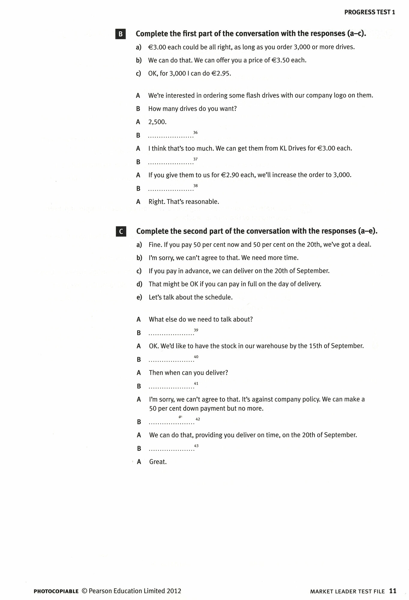 Market Leader 3ed Pre-Interm Test File - фото №4