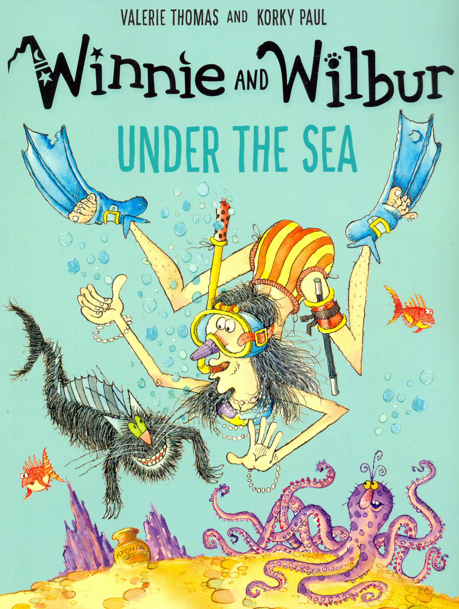 Valerie Thomas "Winnie and Wilbur Under the Sea" офсетная - фото №3