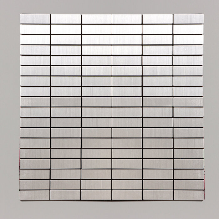 фото Панель самоклеящаяся 30*30см мозайка плитка серебристая