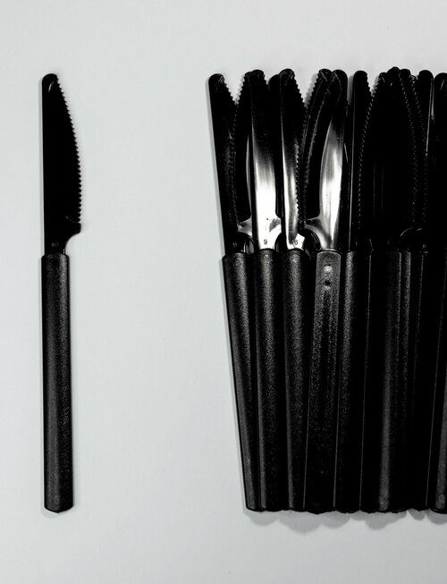 Нож Imperial обеденный чёрный, 24 шт. (дл.18,5см)