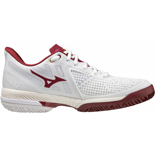 фото Кроссовки mizuno shoe wave exceed tour cc wos, полнота f (eu)/ на среднюю стопу, размер 5 uk, белый-красный