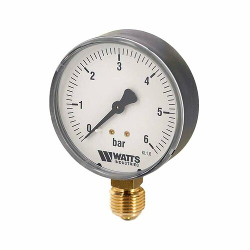 Манометр радиальный WATTS 80 мм 0-6 бар 12 1607₽