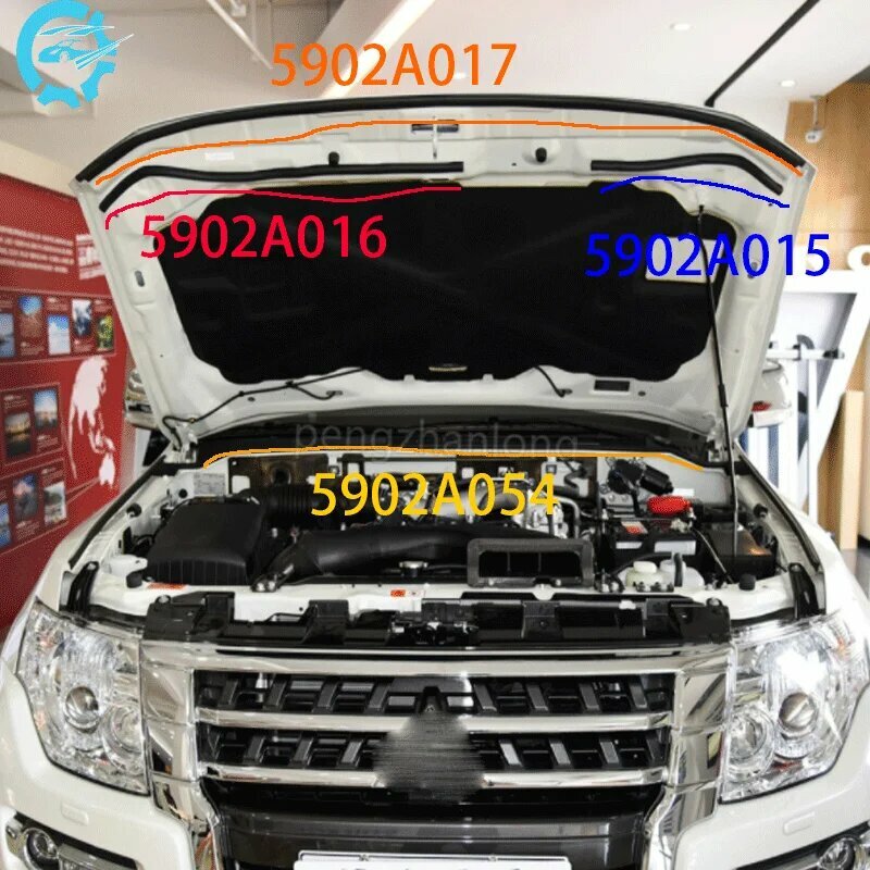 2007-2020 Резиновое уплотнение капота для Pajero V93 V97 Резиновая полоса капота для Montero Резиновая полоса кузова автомобиля для Shogun V8 V98 V95, 4PCS