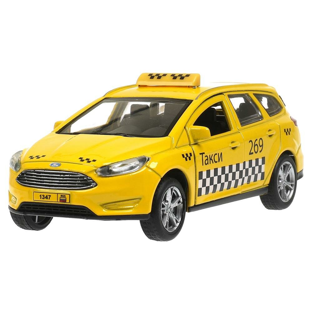 Модель машины Технопарк Ford Focus Turnier Такси, инерционная FOCUSSW-12TAX-YE