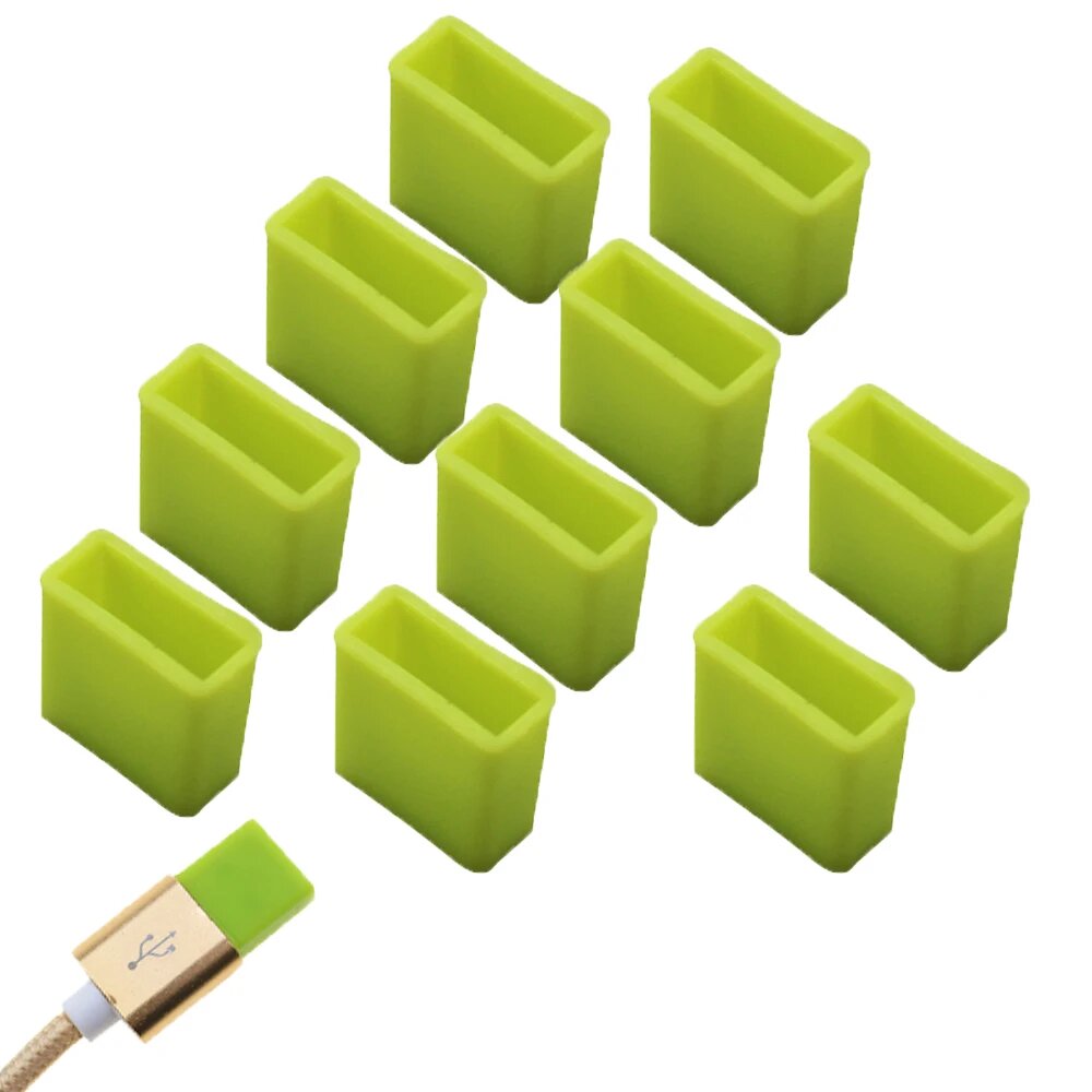 Силиконовые пылезащитные колпачки для разъемов USB, YUXI, 10 шт.
