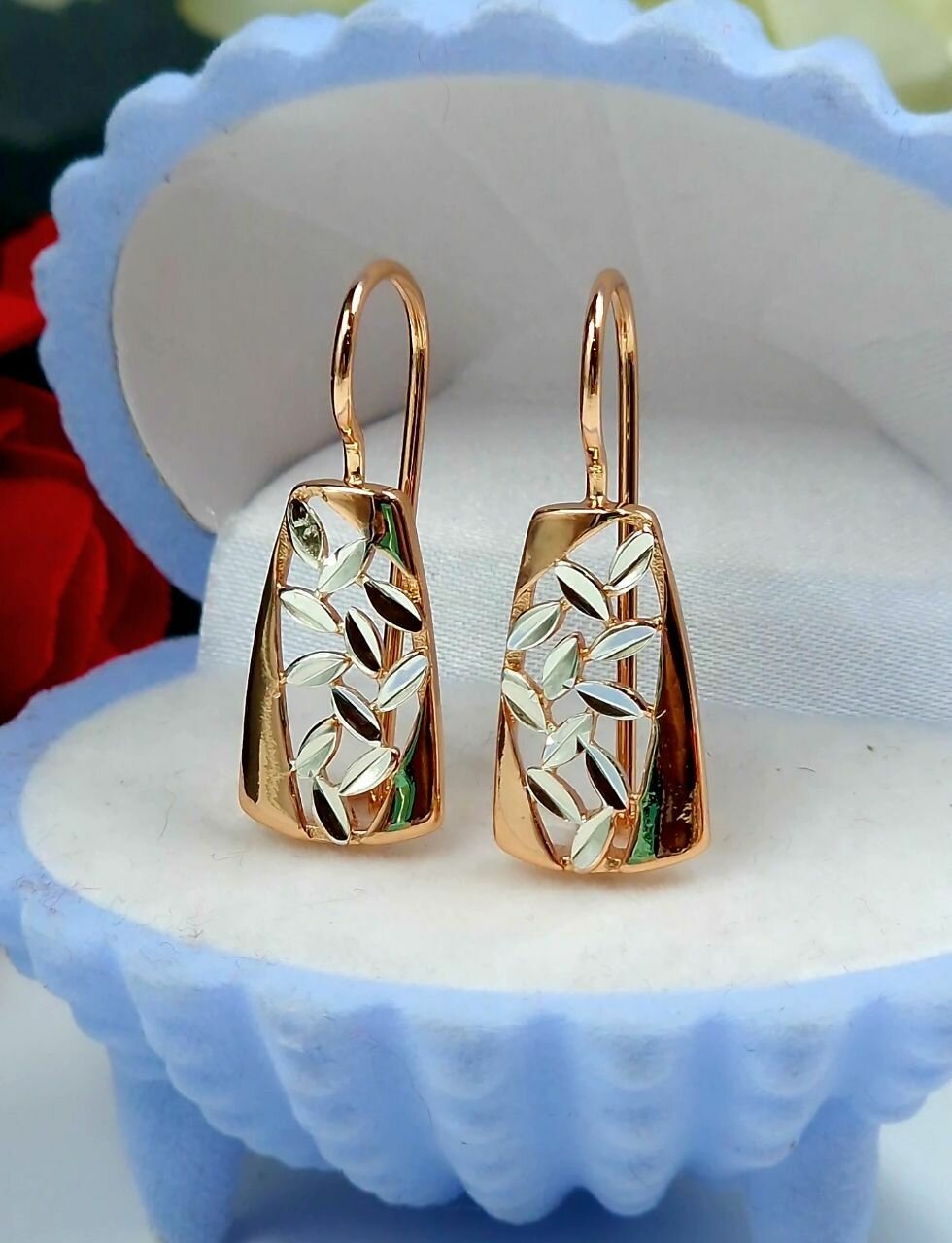 Серьги, фианит, искусственный камень