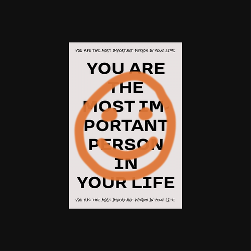 Авторская открытка «You are the most important» / 10х15 см оранжевый, черный, оранжевый