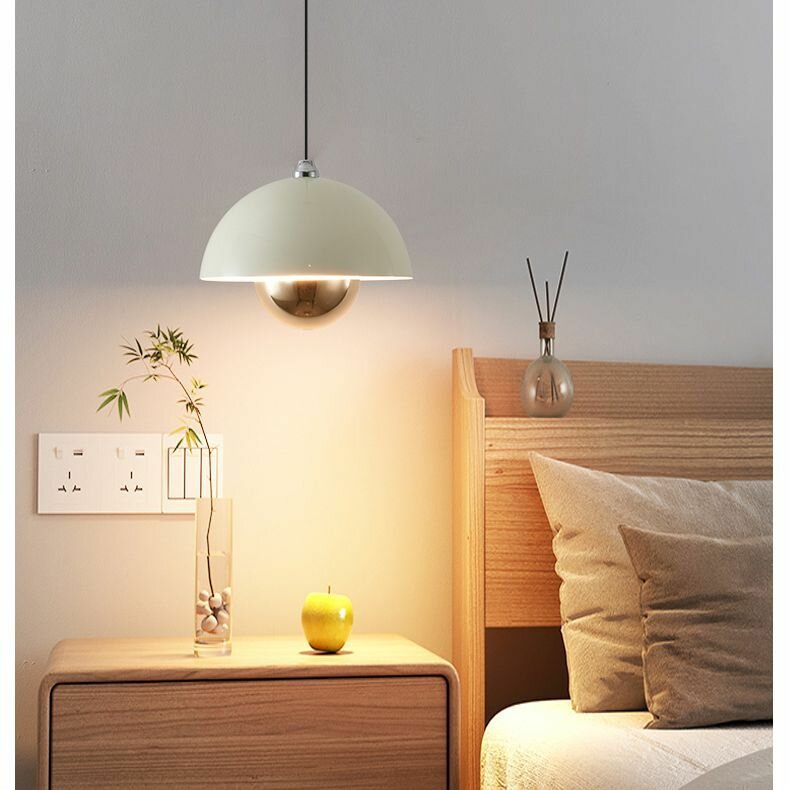 Люстра подвесная Подвесная лампа для спальни с датчиком подъема и опускания и цветочным плафоном, 10 Вт