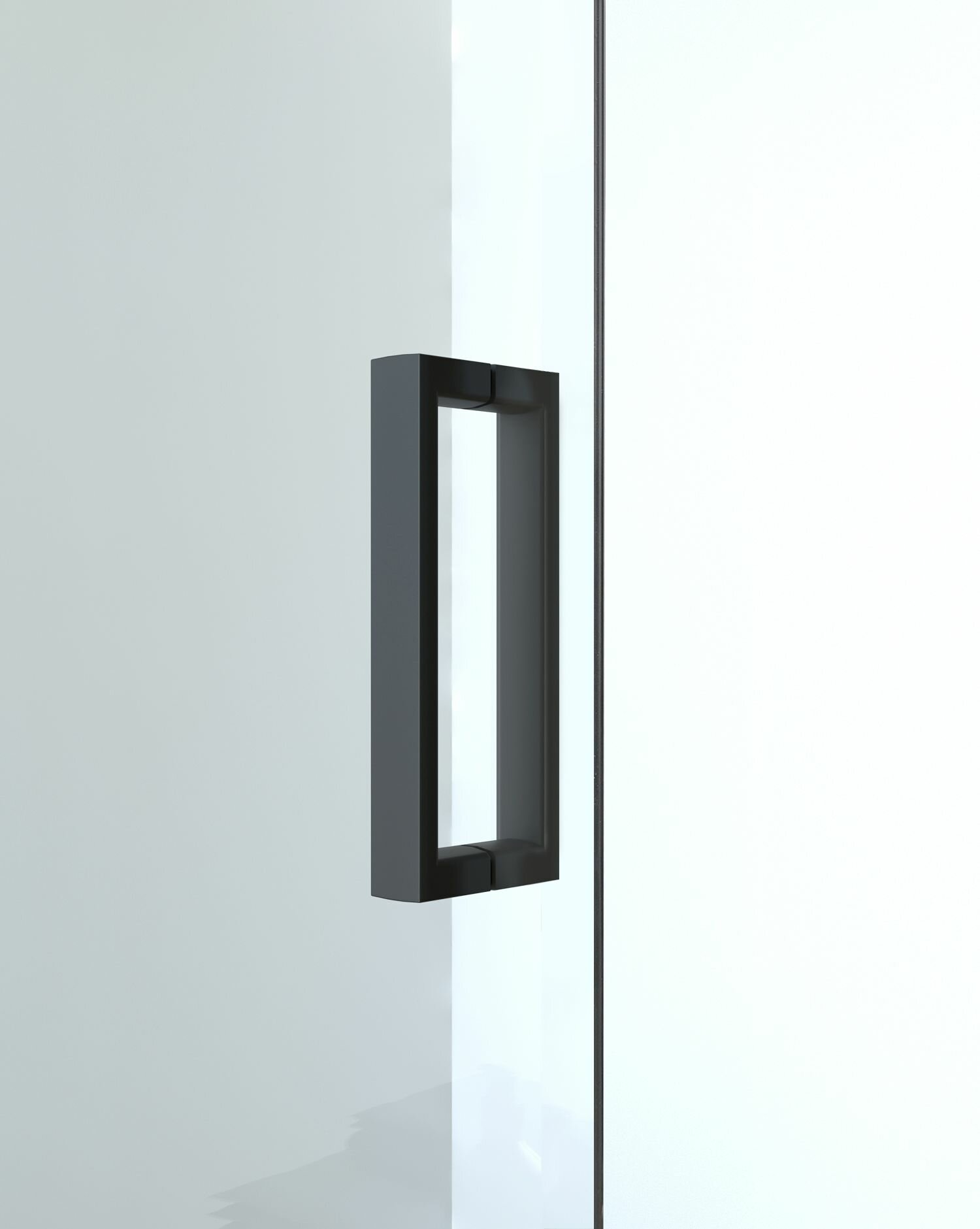Душевая дверь раздвижная в нишу Domani-Spa DCube 120х190 профиль черный, тонированное стекло 5 мм, перегородка — фото 1