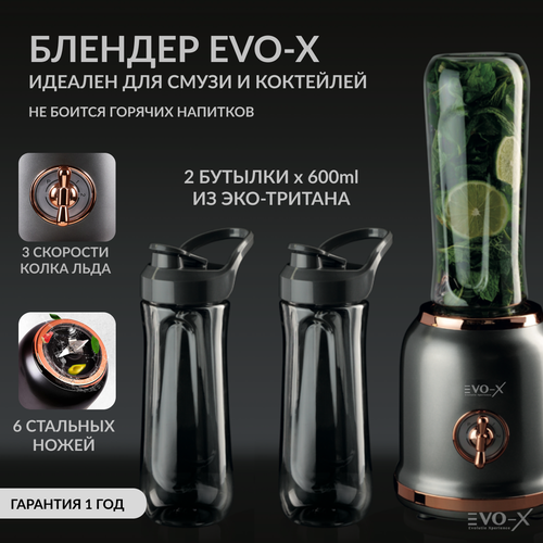 Портативный стационарный блендер для смузи и коктейлей Evo-x 4498₽