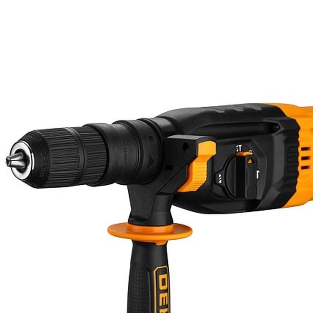 Перфораторы Аккумуляторные Перфоратор сетевой DEKO ZKH1100 в кейсе с набором из 5 буров SDS+ и дополнительным патроном (083-1008)
