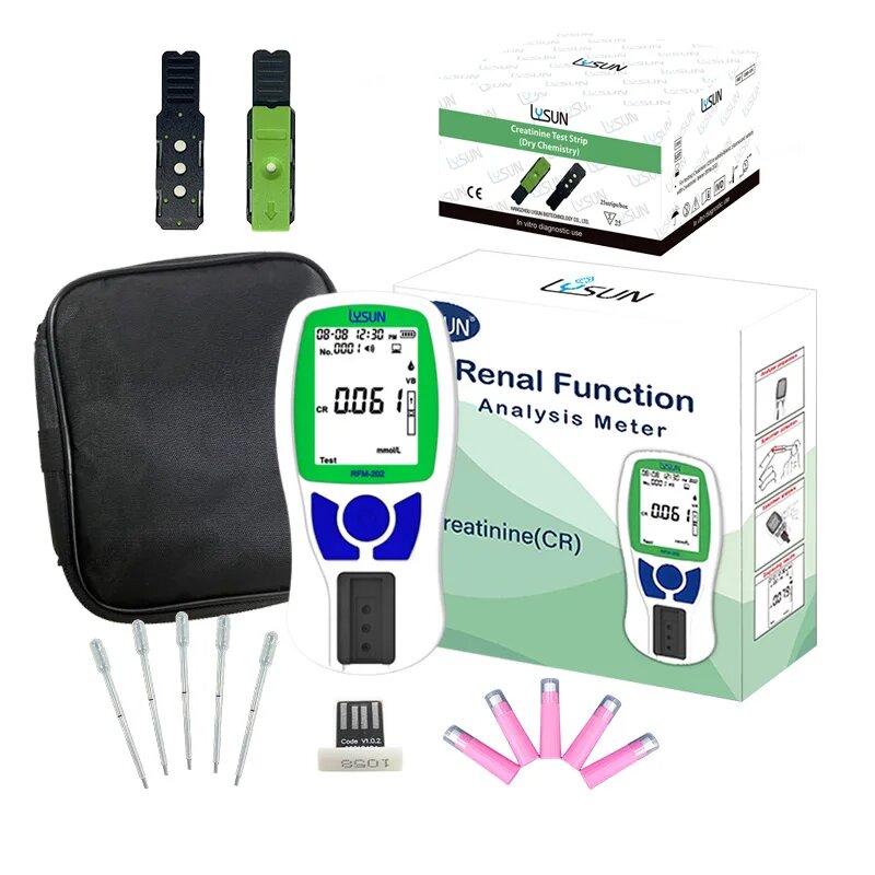 Глюкометры И Анализаторы Крови Измеритель креатинина LYSUN CRS-102, mg meter kit