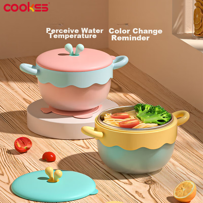 COOKSS детский посуда, детский Food Bowl, младенец Bowl, Newborn Water - Filled Insulated Bowl, Detachable