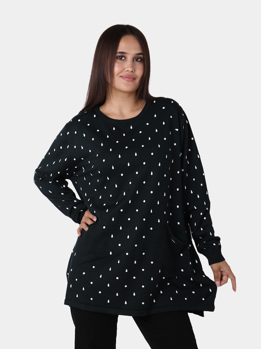 Свитер размер 58-62, , темно-зеленый — фото 1