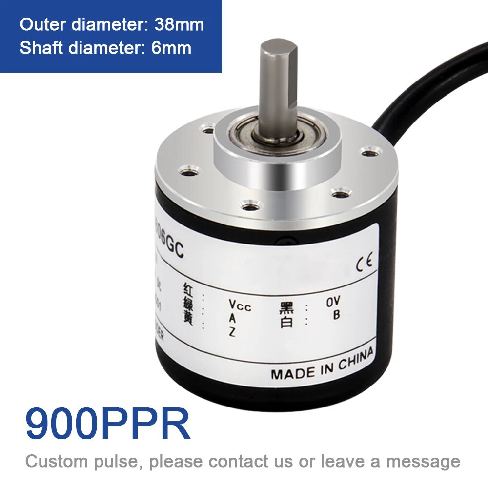 AUCHTEL Оптический поворотный энкодер 38 мм, ZSP3806-900PPR, NPN Collector