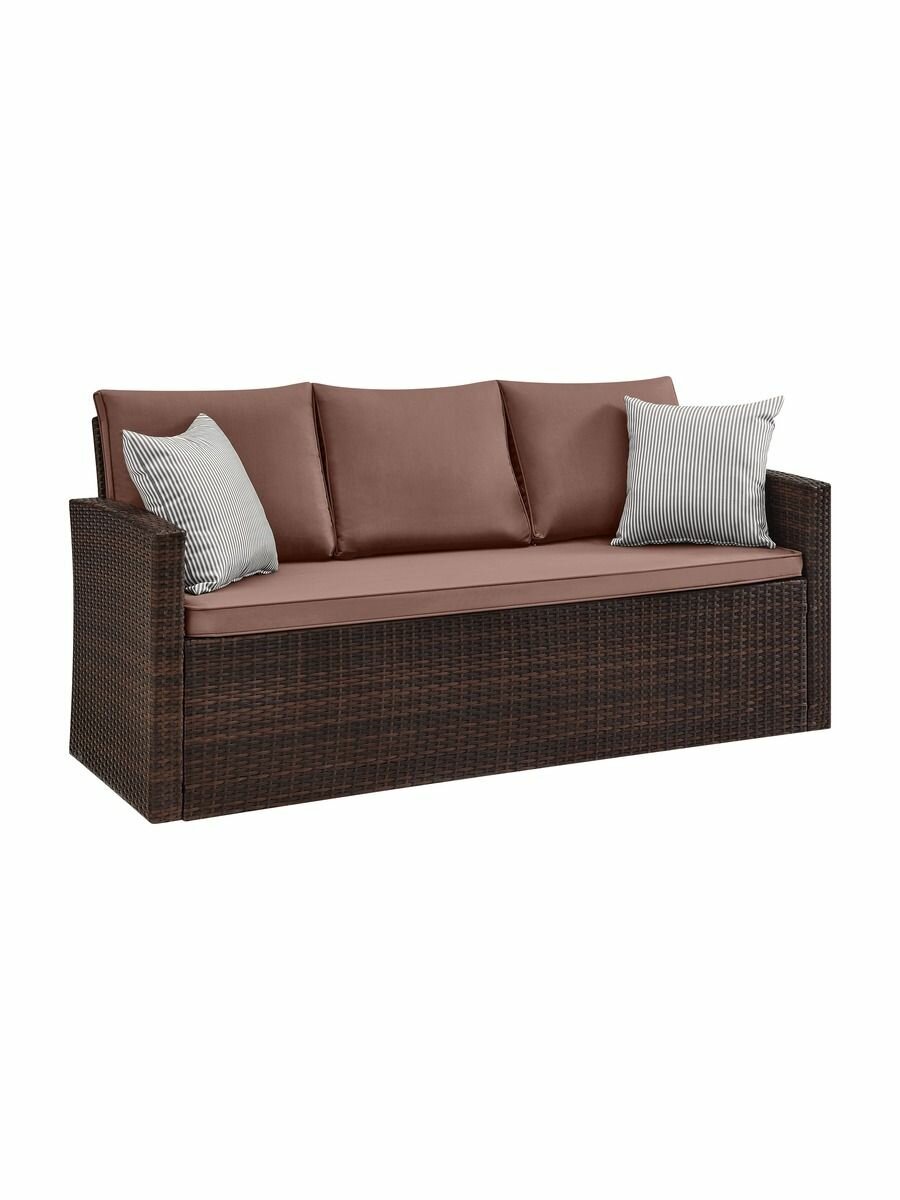 Диван 3-х местный из искусcтвенного ротанга Римини диван (Rimini sofa) шоколад