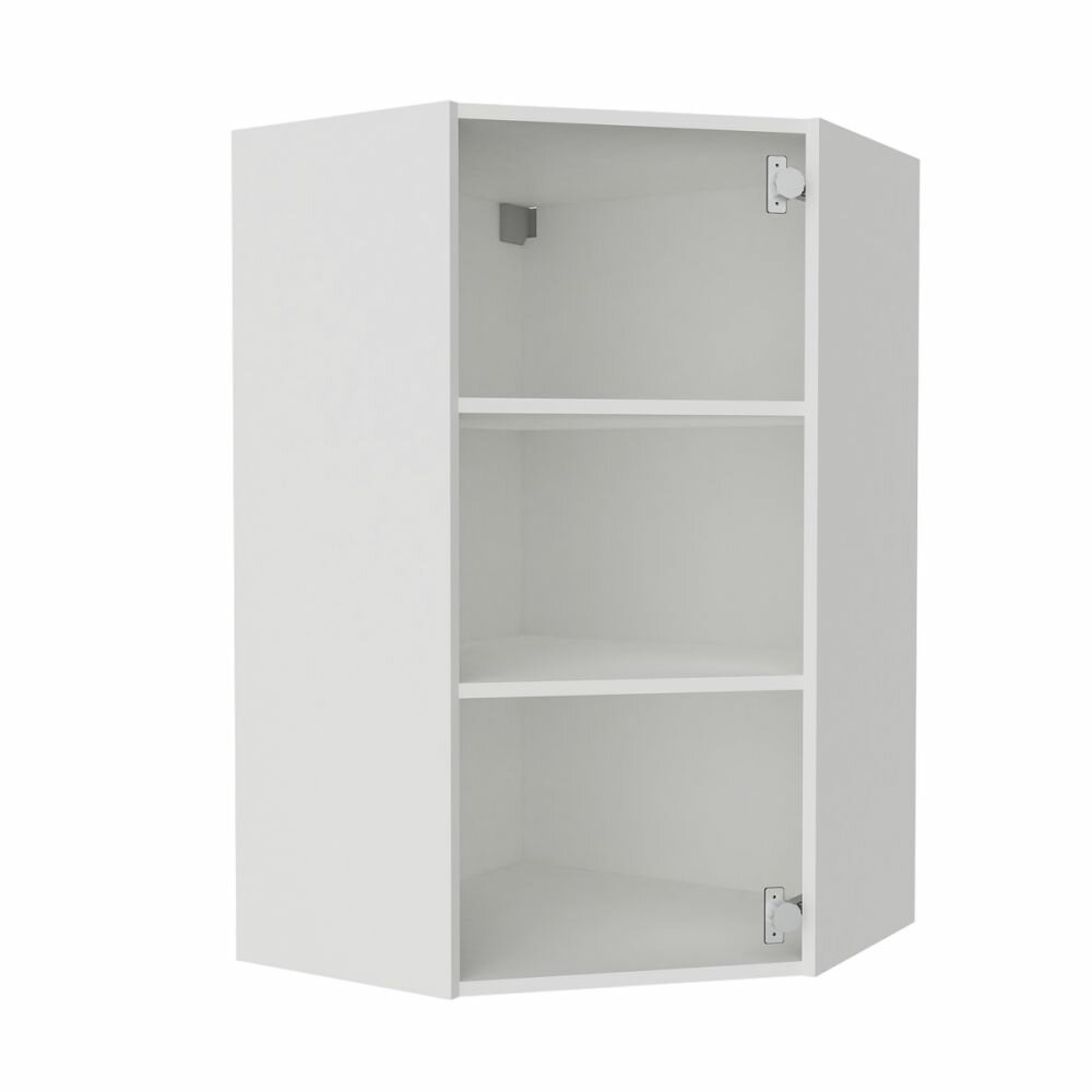 WC-960-600-600-1SX/DX, Каркас шкафа навесного углового Ш600мм, В960мм,1 дв, лев/прав (П) Белый