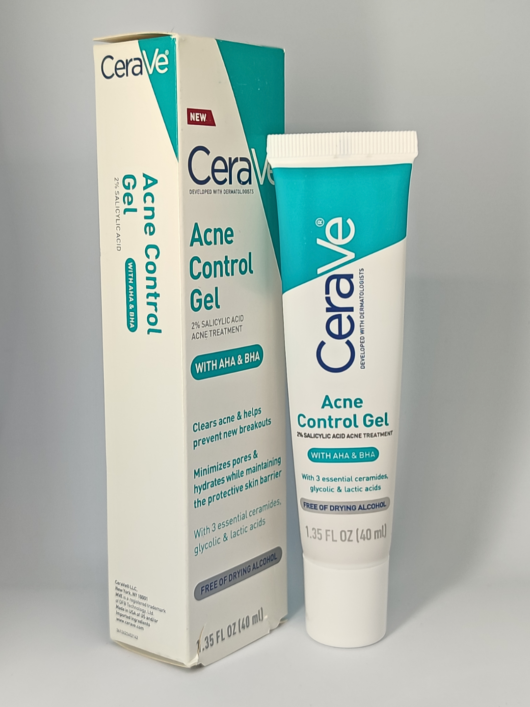 Гель против акне и угревой сыпи CeraVe Acne Control Gel, очищение и увлажнение кожи, 40мл — фото 1