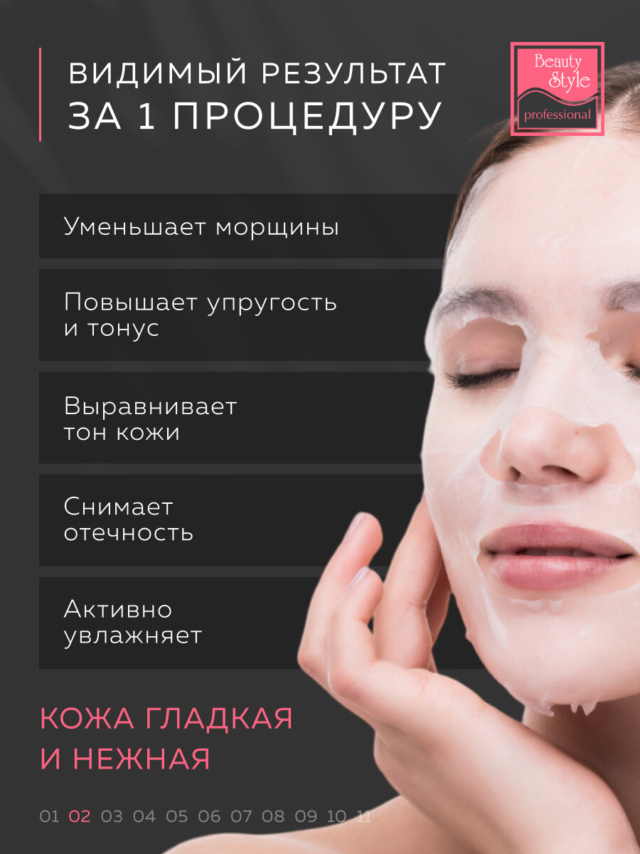 Картинки Beauty Style, Маски для лица тканевые корейские увлажняющие, 5 шт