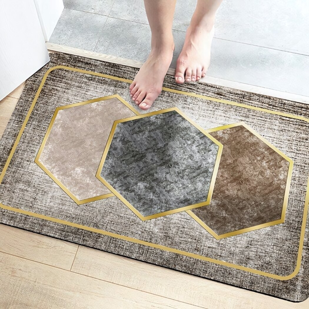 Коврик для ванной 45х75см микс цветов мягкий ворс противоскользящий