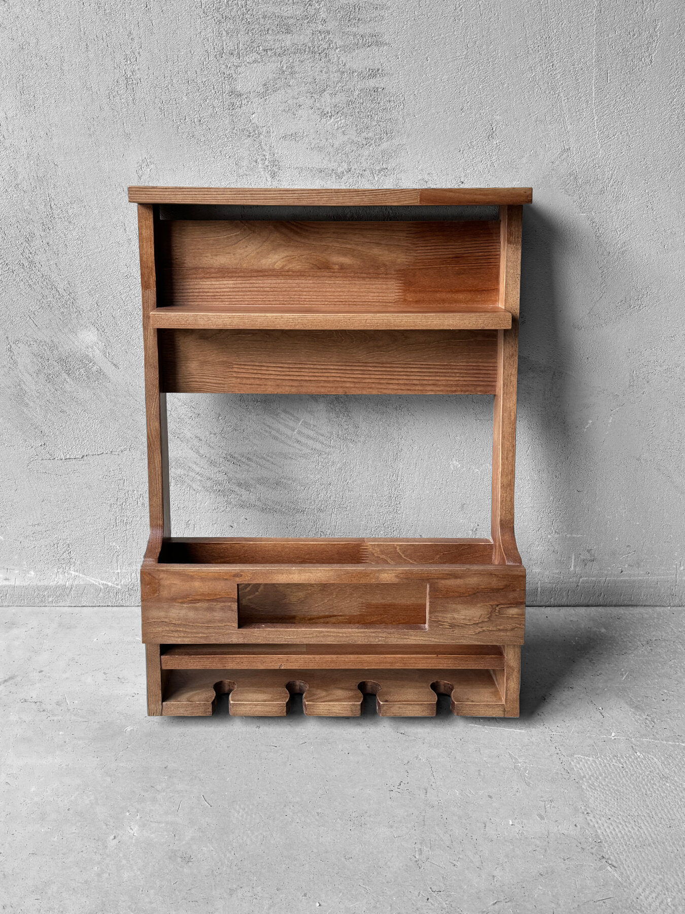 Мини бар Loftovik  Боттл   дерево  3 яруса  высота 69см  коричневый