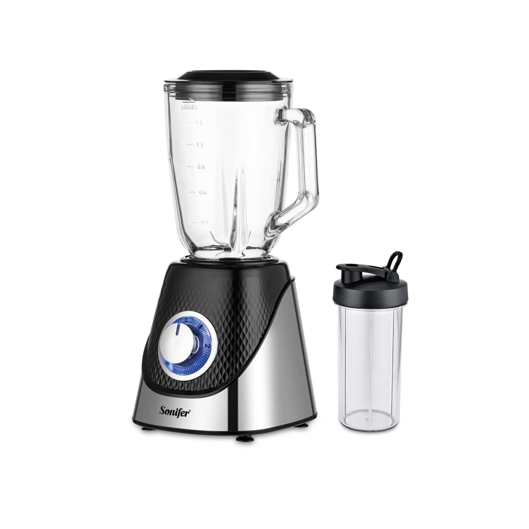 Электрический стационарный кухонный блендер‑шейкер Sonifer SF‑8155 с мощностью 400 Вт — фото 1