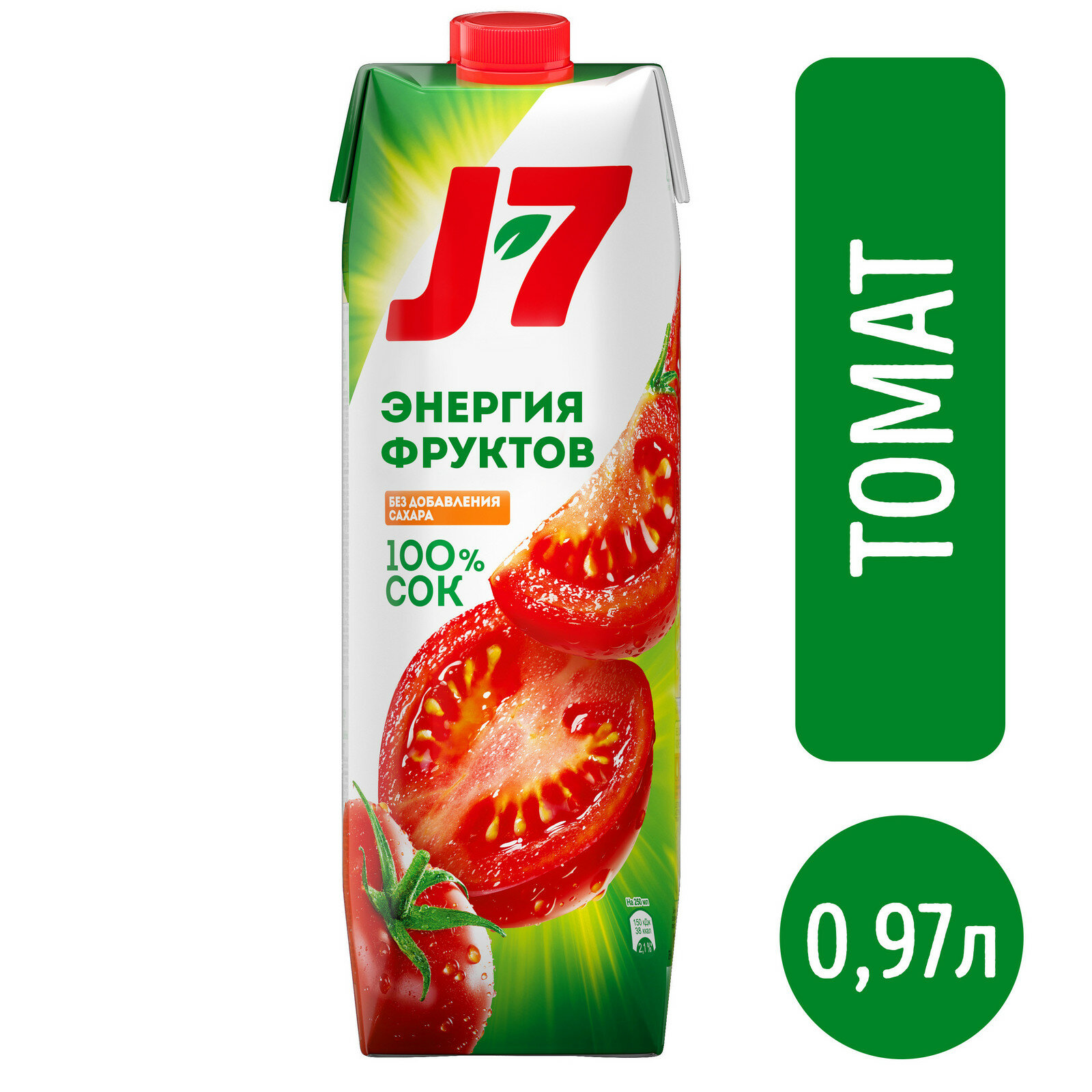 Сок J7 Томат, с мякотью, 0.97 л