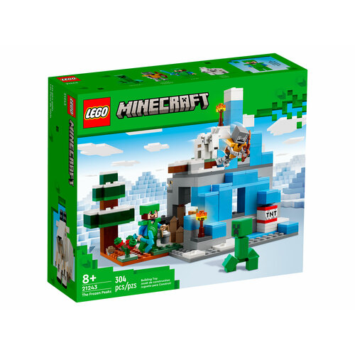 lego® minecraft 21156 bigfig creeper™ и оцелот Конструктор LEGO Minecraft 21243 Ледяные вершины, 304 дет.