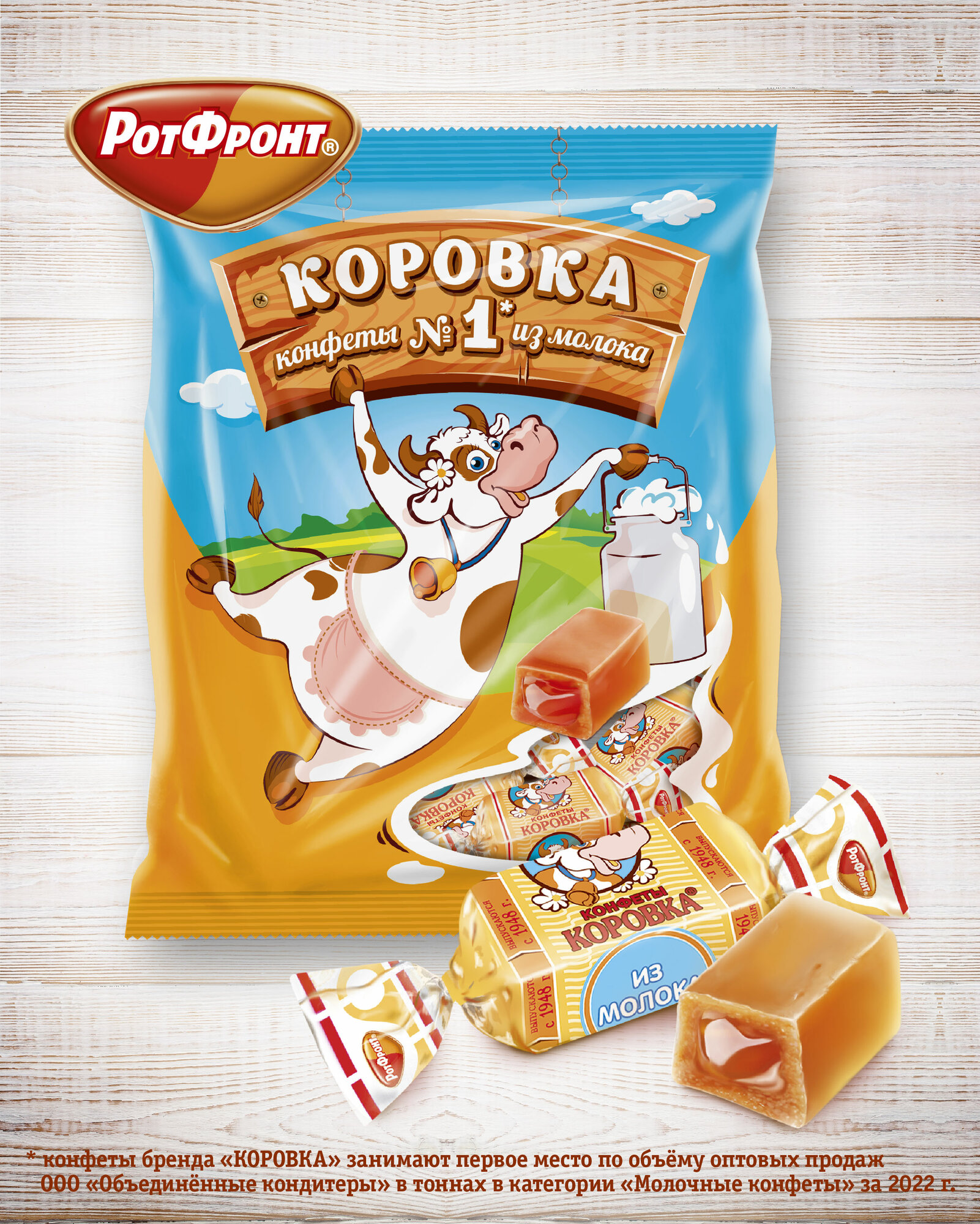 Рот Фронт Конфеты Коровка классическая, 180 г, флоу-пак