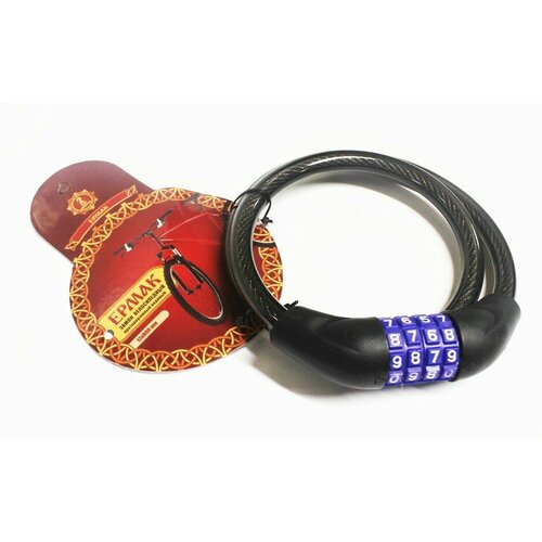 фото Замок велосипедный противоугонный кодовый 12х800мм китай