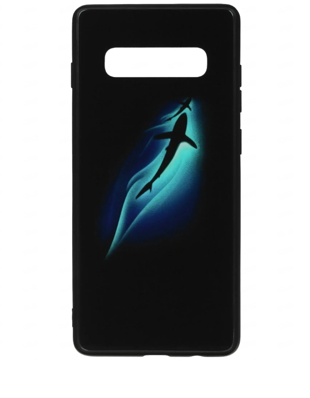 Ультра-тонкий силиконовый чехол-бампер MyPads для Samsung Galaxy S10 Plus SM-G975F с закаленным стеклом на заднюю крышку телефона тематика рыба