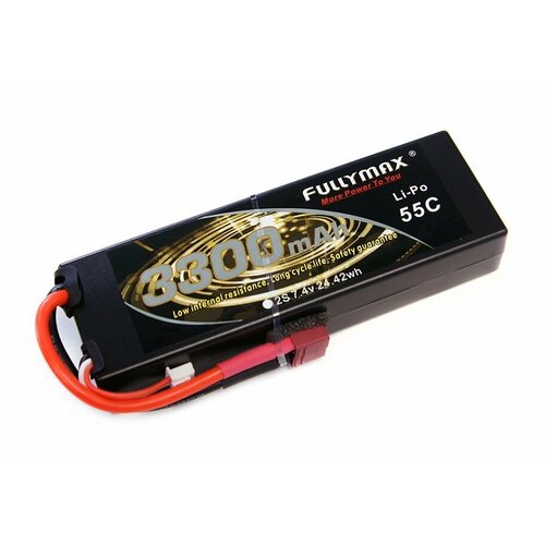 Аккумулятор LiPo Fullymax 7.4V 3300мАч 55C в корпусе FB3300-55C-7.4V-WB-T аккумулятор 2s 3300мач black magic bm a30 3302tr