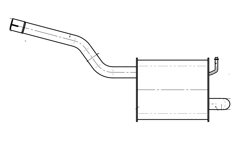 Глушитель для автомобилей Skoda Octavia A5 (04-) 1.6i основной (нержавеющая алюминизированная сталь) TRIALLI