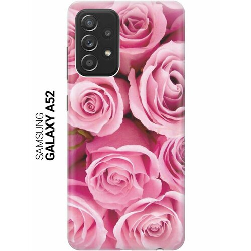 Ультратонкий силиконовый чехол-накладка для Samsung Galaxy A52 с принтом Букет роз ультратонкий силиконовый чехол накладка для samsung galaxy a12 с принтом букет роз