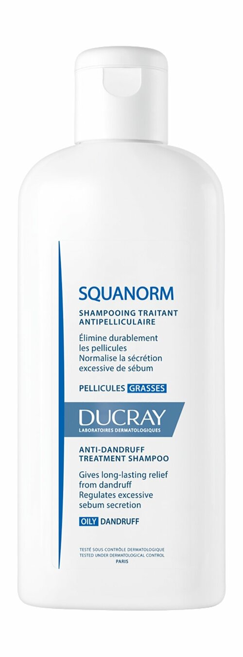 DUCRAY Ducray Squanorm Шампунь для волос от жирной перхоти, 200 мл