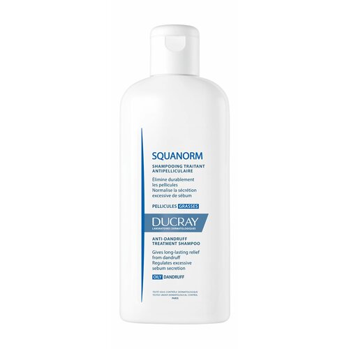 DUCRAY Ducray Squanorm Шампунь для волос от жирной перхоти, 200 мл ducray шампунь squanorm dry dandruff 200 мл