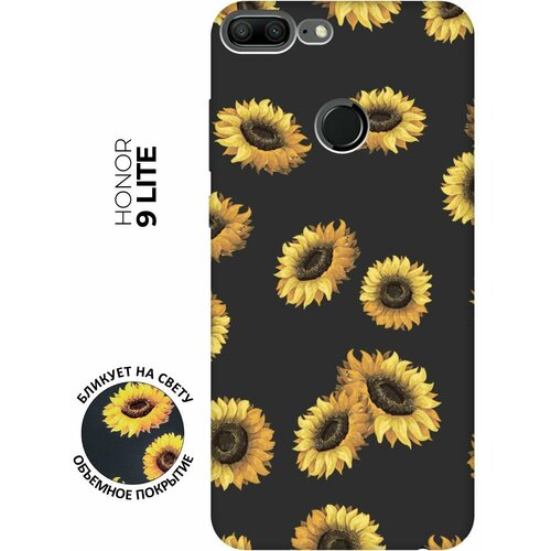 Матовый чехол Sunflowers для Honor 9 Lite / Хонор 9 Лайт с 3D эффектом черный матовый чехол boxing w для honor 9 lite хонор 9 лайт с 3d эффектом черный