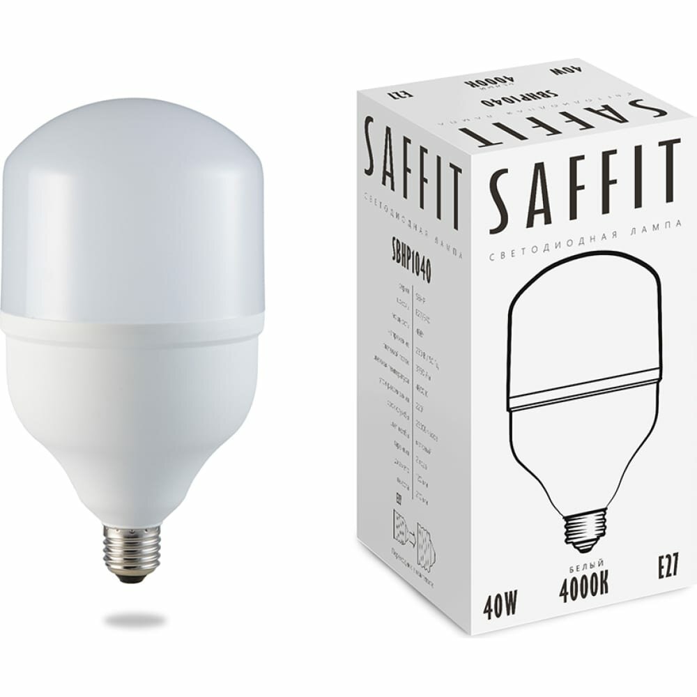 SAFFIT Лампа светодиодная, 40W 230V E27 4000K, SBHP1040 55092