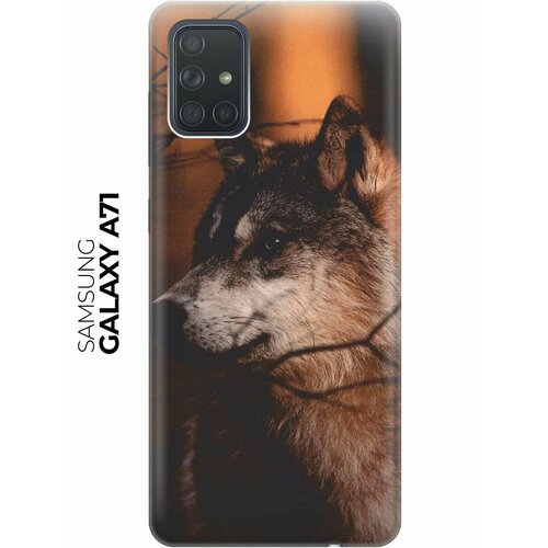 Чехол - накладка ArtColor для Samsung Galaxy A71 с принтом Красивый волк чехол накладка artcolor для samsung galaxy a41 с принтом красивый волк