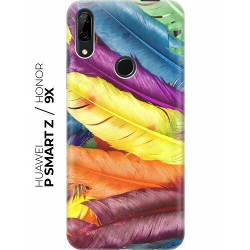 RE: PA Накладка Transparent для Huawei P Smart Z / Honor 9X с принтом Разноцветные перья re pa накладка transparent для huawei p smart z honor 9x с принтом фиолетовая сирень