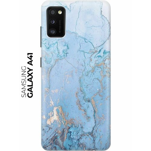 Чехол - накладка ArtColor для Samsung Galaxy A41 с принтом Голубой мрамор чехол накладка artcolor для samsung galaxy a41 с принтом сине розовый мрамор