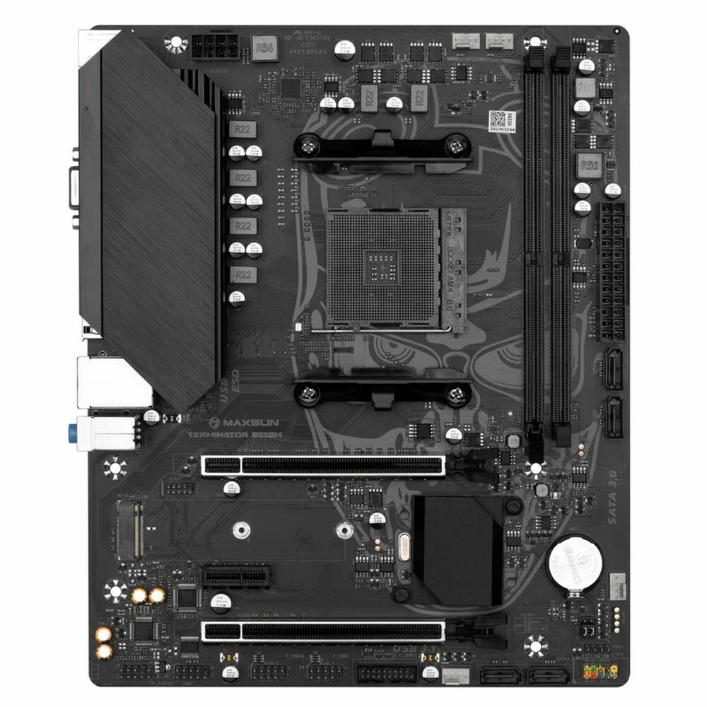 MS-Terminator B550M AM4, B550, 2xDDR4, 1xPCI-E 16X,1xPCI-E 4X,1xPCI-E 1X,1xM.2, Front2xUSB3.0, 2xUSB2.0, Rear4xUSB2.0, 2xUSB3.0, 4xSATA 3.0, 1GLan, H