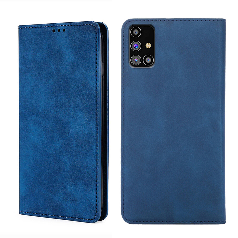 Чехол-книжка MyPads для Samsung Galaxy M31s (SM-M317F) / Самсунг М31s мягкое прикосновение (синий)