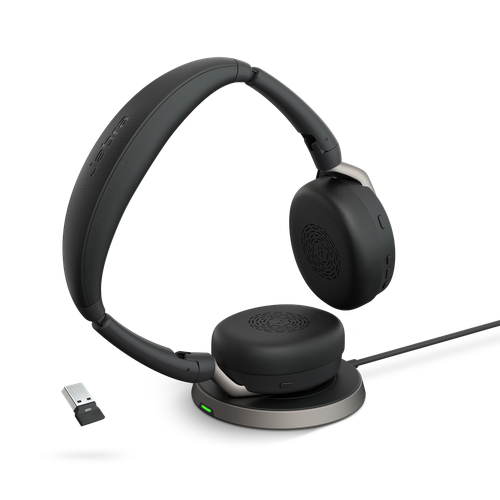 Jabra Беспроводная гарнитура с микрофоном Jabra Evolve2 65 Flex Link380a MS Stereo WLS, Bluetooth, наушники