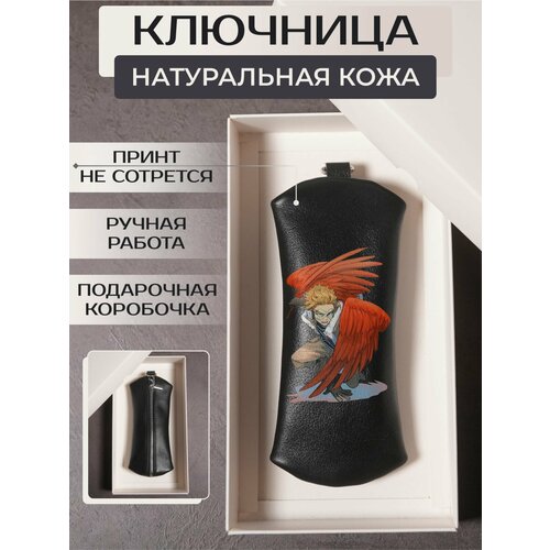 фото Ключница russian handmade, натуральная кожа, черный