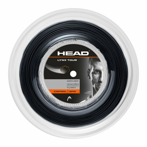 Теннисная струна Head Lynx Tour 1.25 черный (нарезка) 281790 рюкзак head elite серый оранжевый 283662 gror